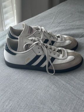 Adidas Mens Samba Classic 772109 White Casual Shoes Sneakers 9.5